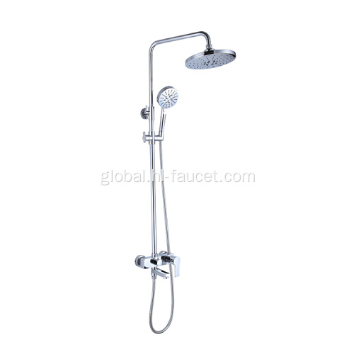  Surface Mounted Bathtub Shower Faucet Brass three-function square modern bathroom shower faucet Manufactory